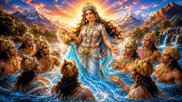Ganga And The Eight Divine Vasus”
