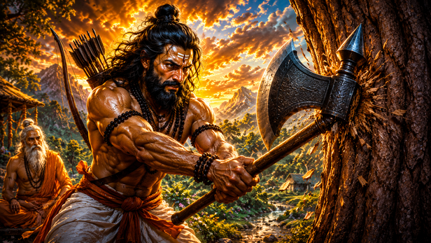 Parashurama Holding the Stuck Axe