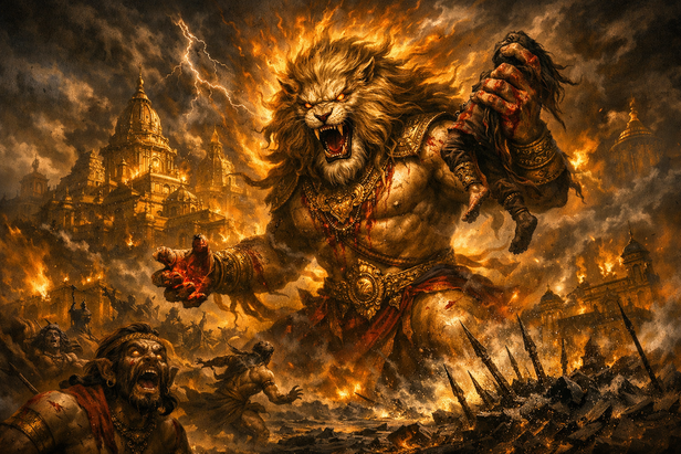 Lord Narasimha (Image Credit: AI)