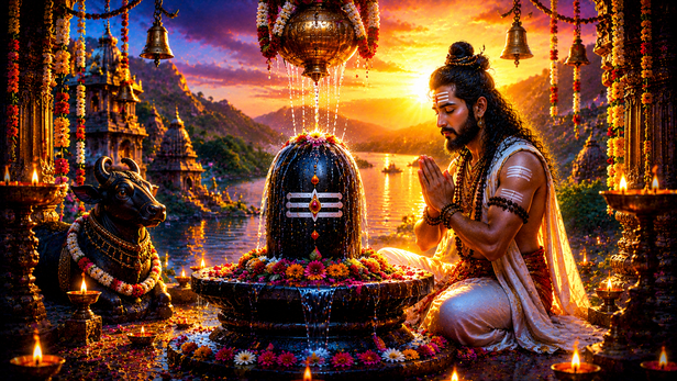 Silent Prayer Before Lord Shiva