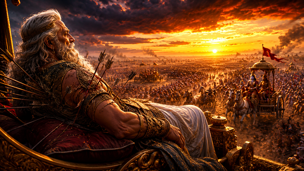 Bhishma Watching the Battlefield