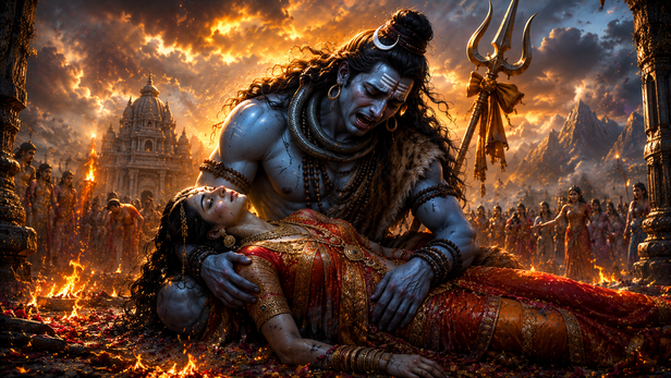 Shiva Mourning After Sati’s Sacrifice