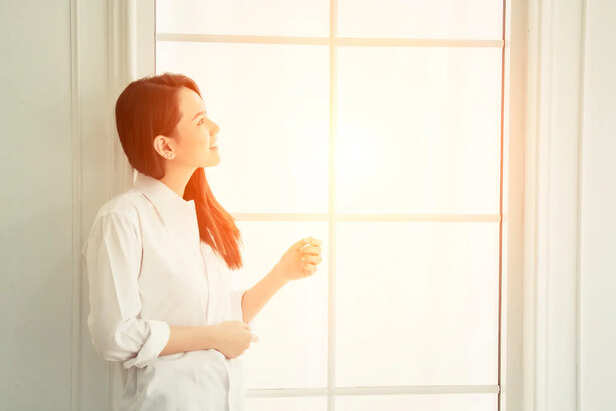 Sunlight Entering Through Window Indoors