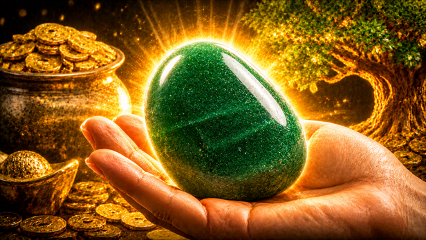 Green Aventurine Crystal In Hand