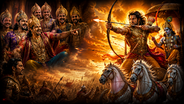 Arjuna Ran Behind A Frightened Prince