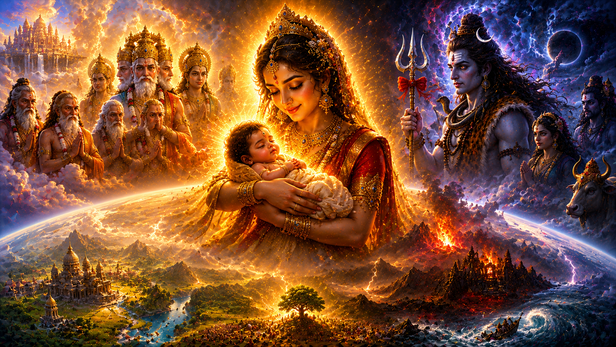 Goddess Sati Entered the World as a Child