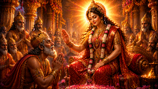 Goddess Sati Blessing Daksha