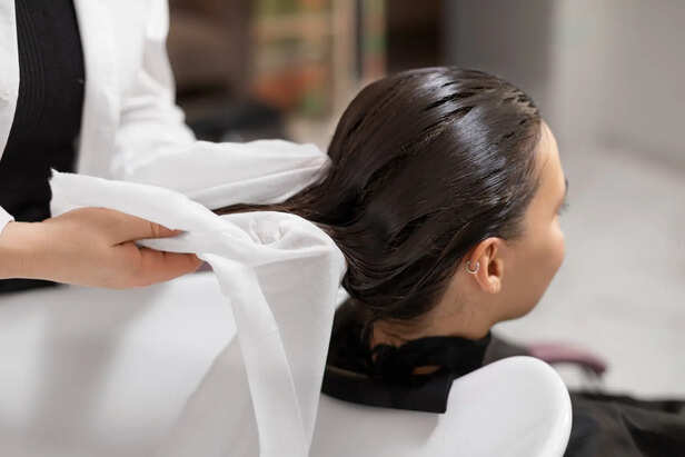 Glossy Hair After Milk Hair Treatment