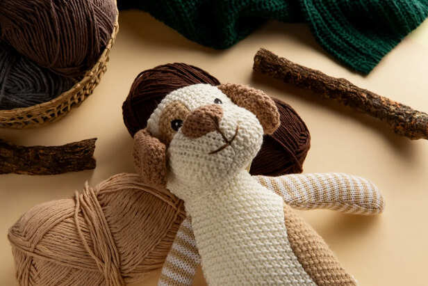 Close-Up Crochet Texture