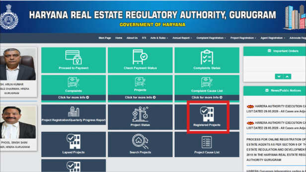 Screenshot-Registered-Projects-tab-on-Haryana-RERA-website