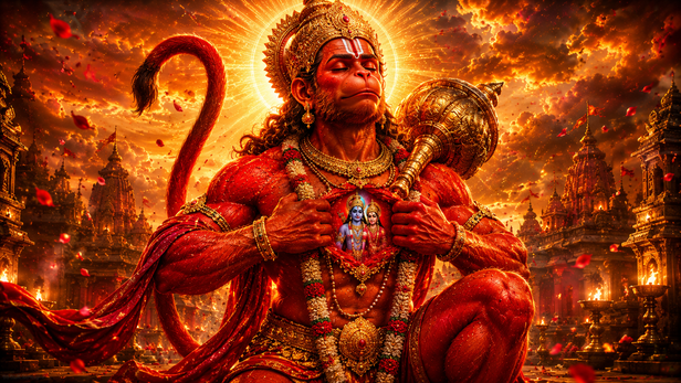 Hanuman Ji Before Burning Lanka