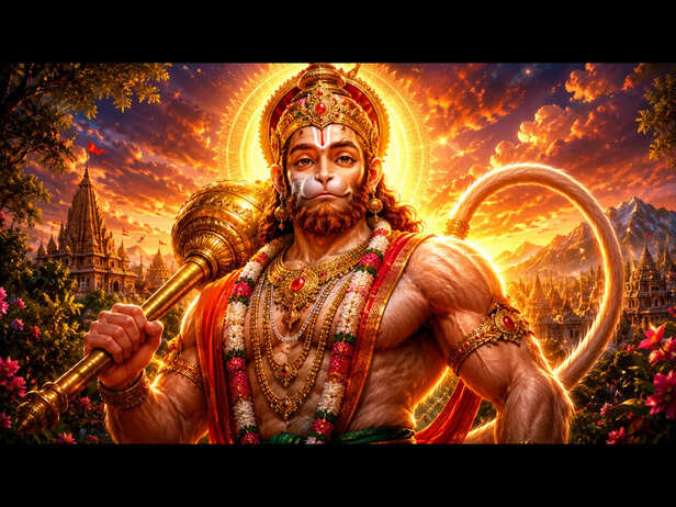 Hanuman Ji Carrying the Sanjeevani Mountain