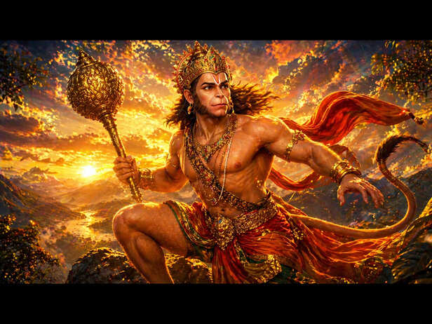 Hanuman Ji Bowing Before Lord Ram