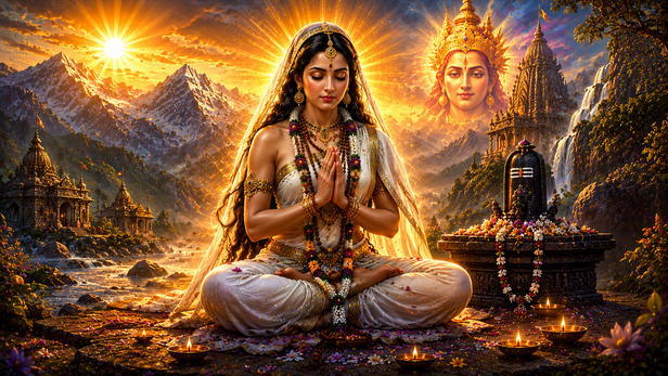 Mata Chhaya Performing Intense Penance
