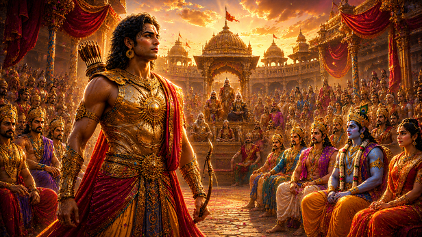 Karna Steps Forward In The Arena