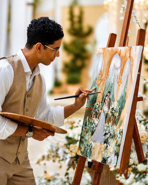 From photos to paint: Why live wedding painting is becoming India’s most emotional wedding trend