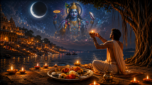 Devotees Offering Prayers on Amavasya
