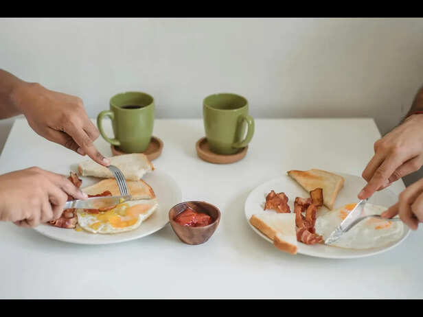 Fried Eggs Served on Toast With Simple Sides
