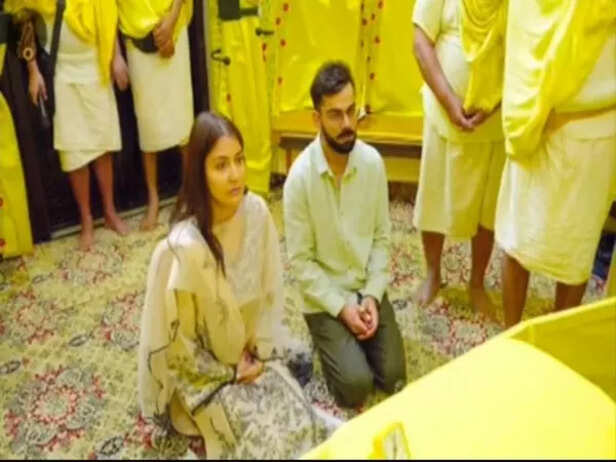 Virat Kohli, Anushka Sharma seek blessing at Premanand Maharaj's ashram in Vrindavan