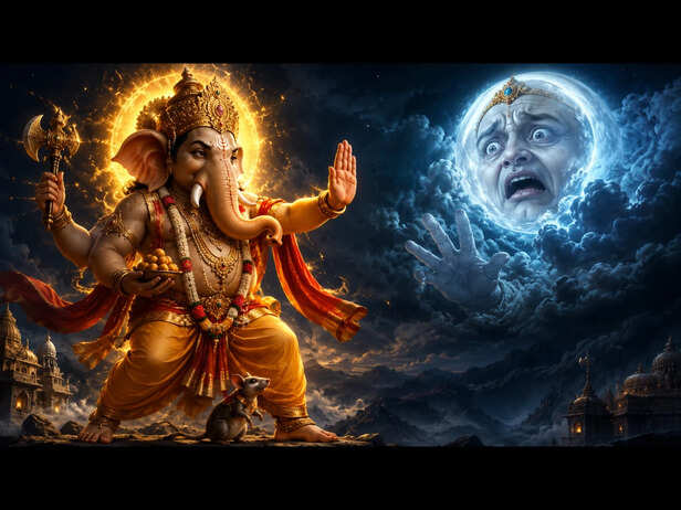 Ganesha Curses The Moon<br>