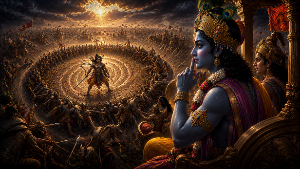 Abhimanyu Entering the Chakravyuh