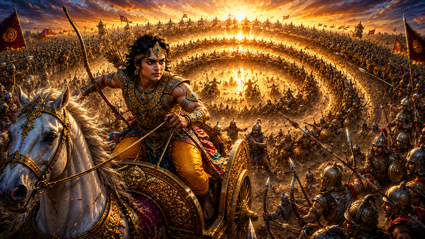 Abhimanyu Entering the Chakravyuh