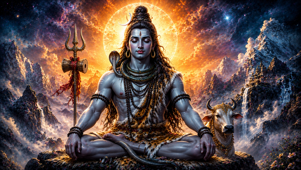 Divine Form of Lord Shiva in Meditation