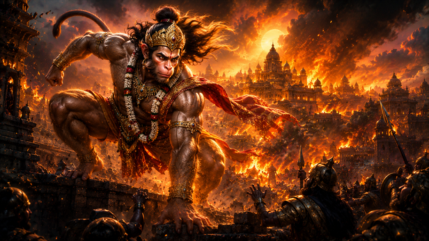 Hanuman Arrives in Lanka