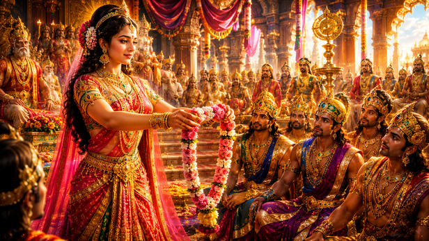 Princess Satyā at Her Royal Swayamvara