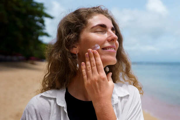 Applying Sunscreen Before Stepping Outside