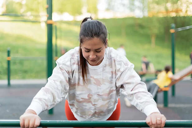 A Person Exercising Outdoors