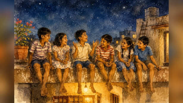 Sitting with cousins