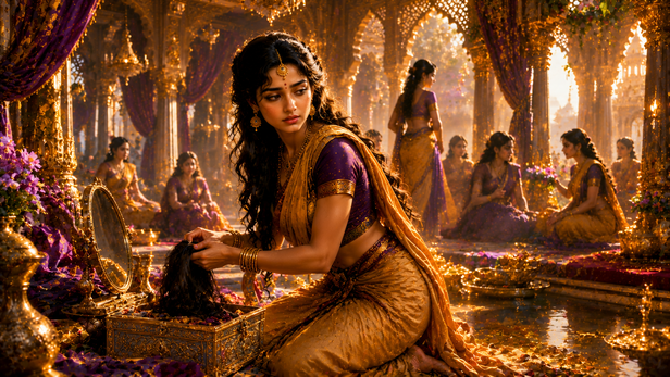 Draupadi in Her Disguise as Sairandhri