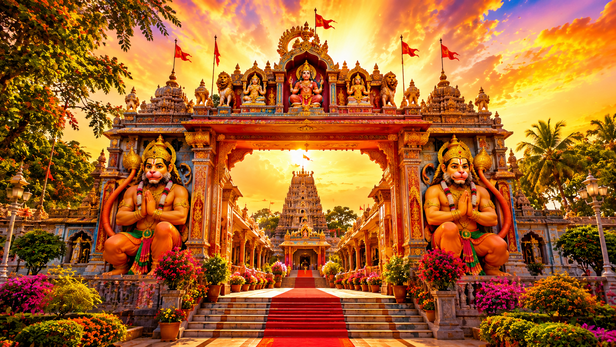 Entrance of Narsingh Hanuman Temple