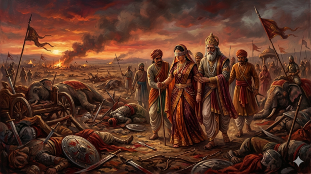 Gandhari On The Battlefield