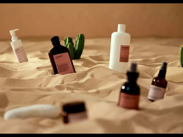 Multiple Skincare Bottles Arranged Together