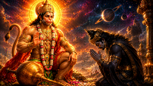 Hanuman Ji's Protection from Shani