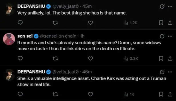 X | @hoopscrave | Erika Kirk Ditching the 'Kirk' Name?