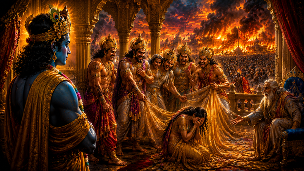 Krishna Observing the Kauravas' Actions