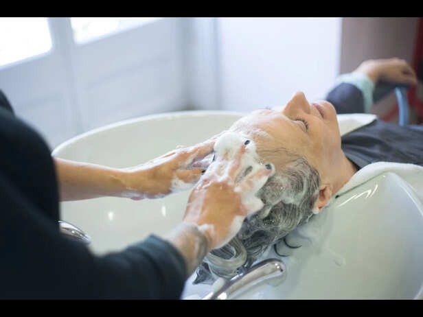 Gentle Scalp Massage During Hair Wash