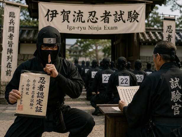 Image Credit: AI-generated | Ninja Exam in Japan