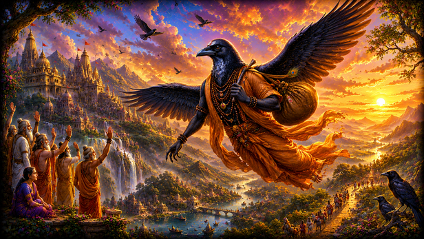 Kakbhushundi Leaves His Homeland