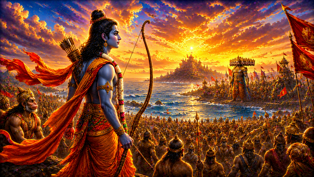 Lord Rama Before the Final Battle