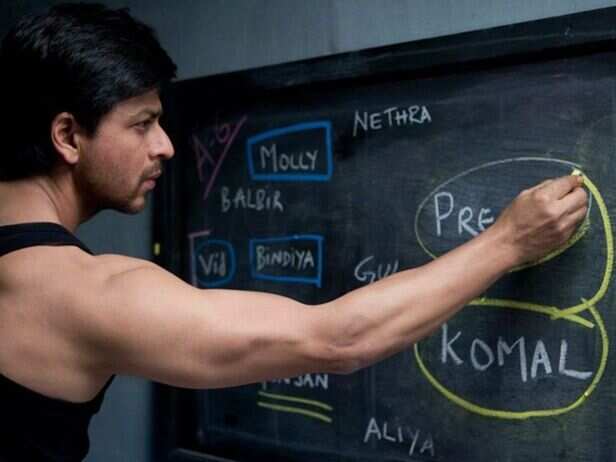 Shah Rukh Khan as Kabir Khan, the former captain of the India men's national field hockey team in Chak De! India