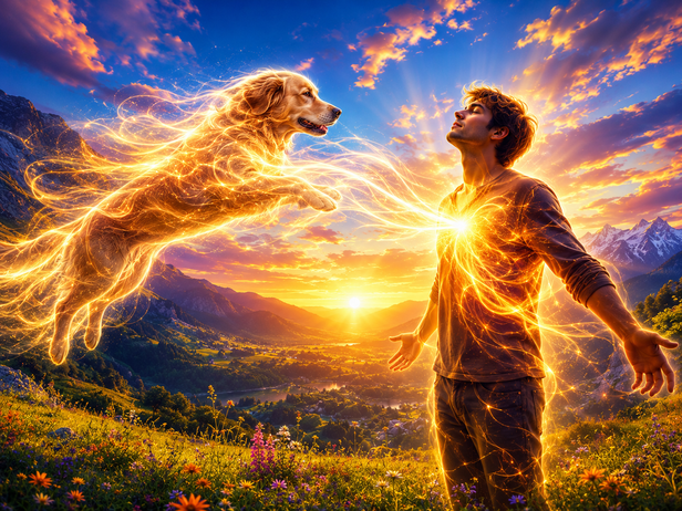 dog and woman