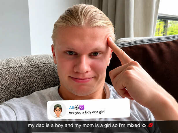X/@Mercado_Ingles | Erling Haaland on Snapchat