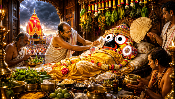 Lord Jagannath Falls Sick