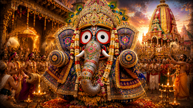Lord Jagannath During Snana Purnima