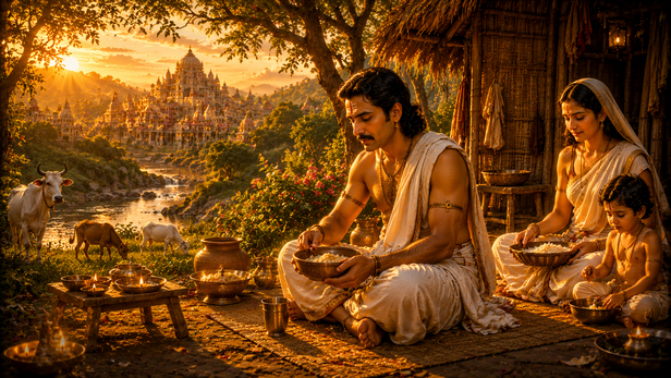King Raghu Living Simply After the Vishwajit Yajna