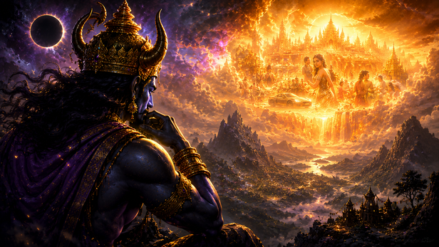 Rahu Watching an Illusion in the Distance